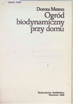 Ogród biodynamiczny przy domu