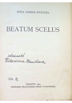 Beatum Scelus 1924 r.