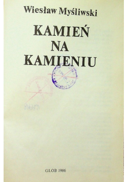 Kamień na kamieniu