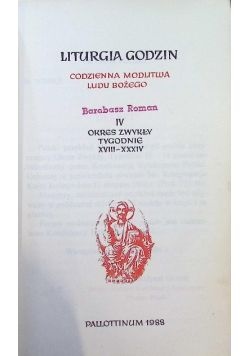 Liturgia godzin Tom 4 Okres zwykły