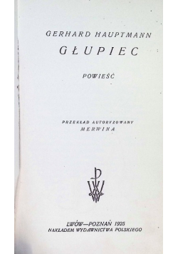 Głupiec 1925 r.