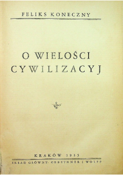O wielości cywilizacyj 1935 r.