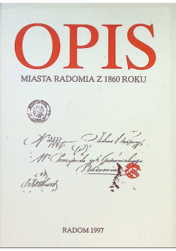 Opis miasta Radomia z 1860 roku