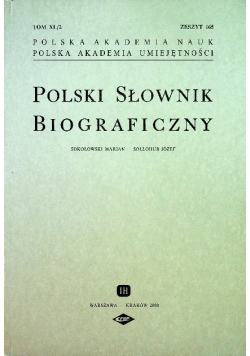Polski Słownik Biograficzny Zeszyt 165