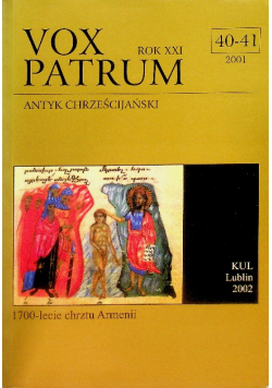Vox Patrum Antyk Chrześcijański Nr 40 i 41 / 01