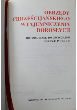 Obrzędy chrześcijańskiego wtajemniczenia dorosłych