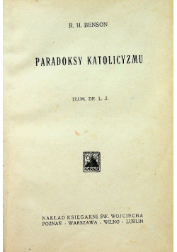 Paradoksy katolicyzmu 1922 r.