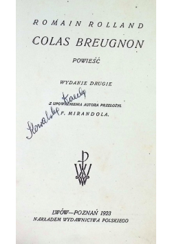 Colas Breugnon 1923 r.