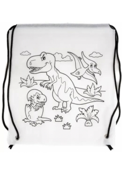 Worek szkolny do malowania Tinting dino