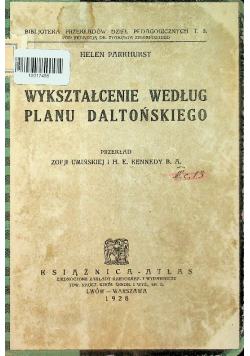 Wykształcenie według planu daltońskiego 1928 r.
