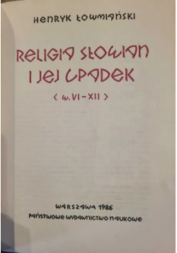 Religia Słowian i jej upadek