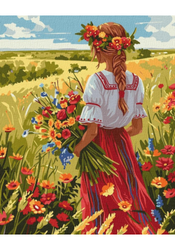 Malowanie po numerach - Na polach 40x50cm