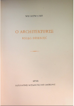 O architekturze ksiąg dziesięć