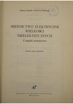 Miernictwo elektryczne wielkości nieelektrycznych