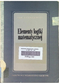 Elementy logiki matematycznej