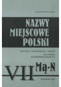 Nazwy miejscowe Polski Tom VII Mą - N