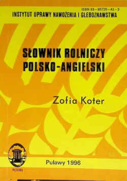 Słownik rolniczy polsko angielski