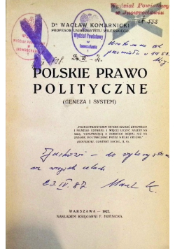 Polskie prawo polityczne 1922 r.