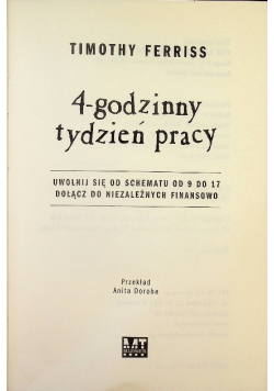 4 godzinny tydzień pracy