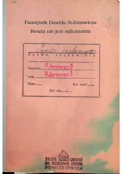 Pamiętnik Dawida Rubinowicza