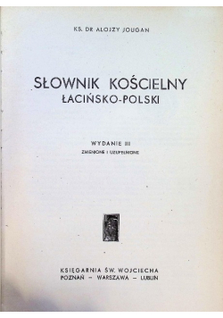 Słownik kościelny łacińsko-polski