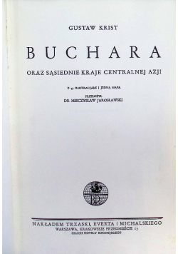 Buchara oraz sąsiednie kraje centralnej Azji Tom 19 1930 r.