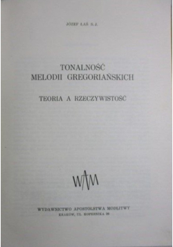 Tonalność melodii gregoriańskich