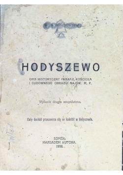 Hodyszewo, 1928 r.