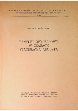Pamflet Obyczajowy w czasach Stanisława Augusta