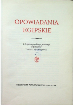 Opowiadania egipskie