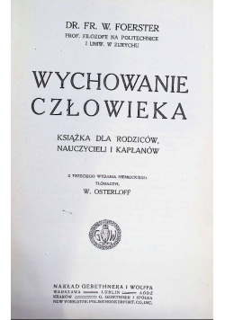 Wychowanie człowieka 1913 r.