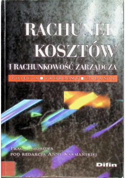 Rachunek kosztów i rachunkowość zarządcza