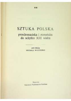 Sztuka Polska przedromańska i romańska do schyłku XIII wieku Tom 2
