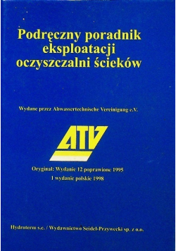 Podręczny poradnik eksploatacji oczyszczalni ścieków