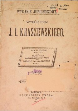 Wybór pism J I Kraszewskiego 1878 r.