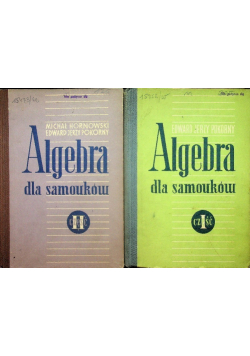 Algebra dla samouków Część I i II