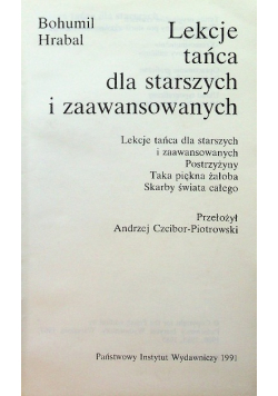 Lekcje tańca dla starszych i zaawansowanych