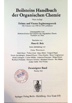 Beilsteins handbuch der organischen Chemie Vol 20 / 5