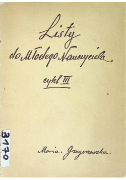 Listy do Młodego Nauczyciela Cykl III