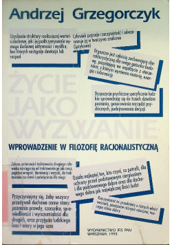 Życie jako wyzwanie Wprowadzenie w filozofię racjonalistyczną
