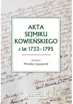 Akta sejmiku kowieńskiego z lat 1733-1795