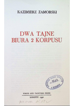 Dwa tajne biura 2 Korpusu