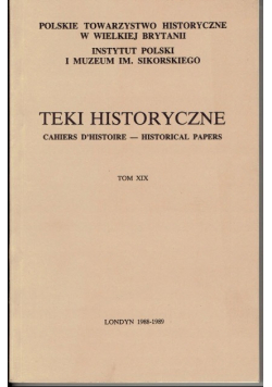 Teki historyczne Tom XIX