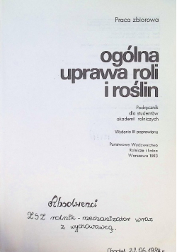 Ogólna uprawa roli i roślin