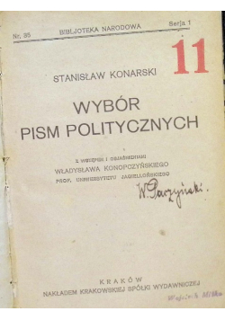 Wybór pism politycznych 1921  r.