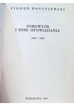 Sobowtór i inne opowiadania 1846 - 1848