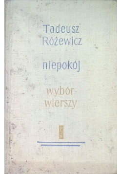 Niepokój, wybór wierszy