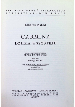 Carmina dzieła wszystkie