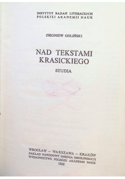 Nad Tekstami Krasickiego Tom 5