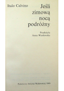Jeśli zimową nocą podróżny